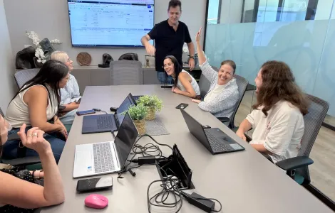 A team meeting